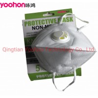 KN95 N95 6 Layers Grey Protective Face Mask with Valve with Activated Carbon Filters